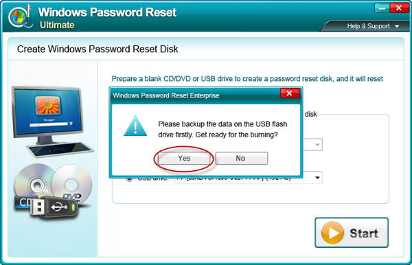 create Windows Server 2000 password reset disk