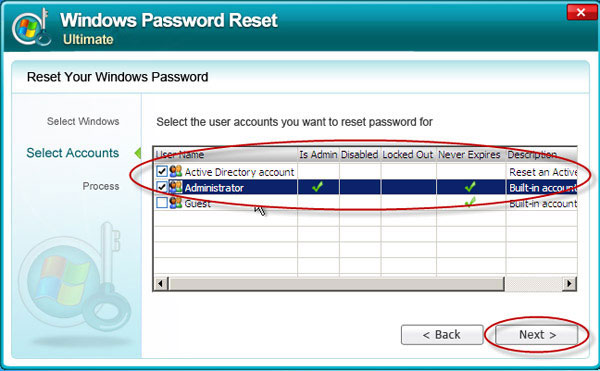 Windows Server 2003 admin password reset