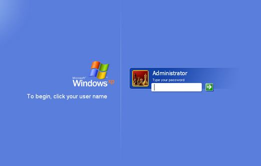 windows XP admin password reset