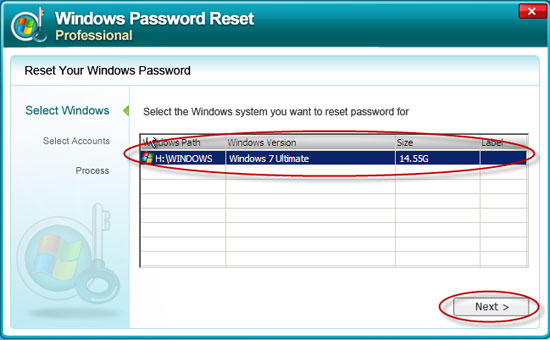 Windows 7 password recovery